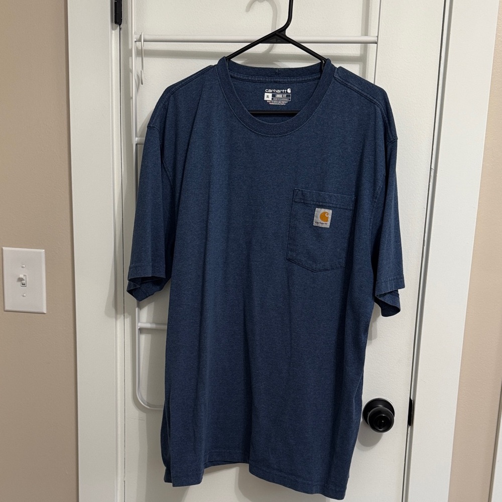 Carhartt Men's Blue Short Sleeve Shirt